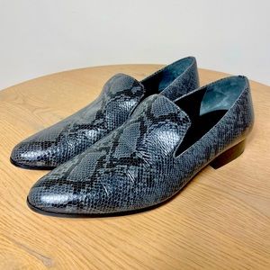 Vince Venetian Paz Faux Snakeskin Loafers